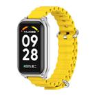 For Redmi Band 2 Mijobs Metal Shell Ocean Silicone Watch Band(Yellow Silver) - 1