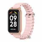 For Redmi Band 2 Mijobs Metal Shell Ocean Silicone Watch Band(Pink Rose Gold) - 1