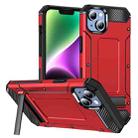 For iPhone 14 Pro Max Matte Holder Phone Case(Red) - 1