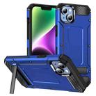 For iPhone 14 Pro Max Matte Holder Phone Case(Dark Blue) - 1