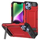For iPhone 14 Pro Matte Holder Phone Case(Red) - 1