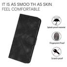 For iPhone 12 Pro Max Line Pattern Skin Feel Leather Phone Case(Black) - 5