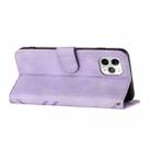 For iPhone 11 Pro Max Line Pattern Skin Feel Leather Phone Case(Light Purple) - 3
