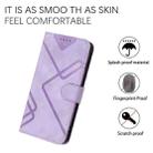 For iPhone 11 Pro Max Line Pattern Skin Feel Leather Phone Case(Light Purple) - 5