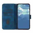 For iPhone 16 Pro Max Line Pattern Skin Feel Leather Phone Case(Royal Blue) - 3