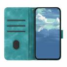 For iPhone 16 Pro Max Line Pattern Skin Feel Leather Phone Case(Light Blue) - 3