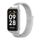 For Redmi Band 2 Mijobs Metal Shell Breathable Nylon Loop Watch Band(Sea Shell Silver) - 1