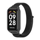 For Redmi Band 2 Mijobs Metal Shell Breathable Nylon Loop Watch Band(Black) - 1