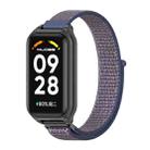 For Redmi Band 2 Mijobs Metal Shell Breathable Nylon Loop Watch Band(Midnight Blue Black) - 1