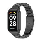 For Redmi Band 2 Mijobs Metal Shell + Three-Bead Stainless Steel Watch Band(Black) - 1