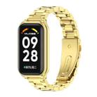For Redmi Band 2 Mijobs Metal Shell + Three-Bead Stainless Steel Watch Band(Gold) - 1