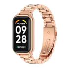 For Redmi Band 2 Mijobs Metal Shell + Three-Bead Stainless Steel Watch Band(Rose Gold) - 1