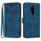 For OnePlus 8 Pro Line Pattern Skin Feel Leather Phone Case(Royal Blue) - 1