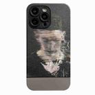 For iPhone 14 Pro Max Oil Painting Electroplating Leather Phone Case(Blurry Portrait) - 1