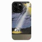 For iPhone 14 Pro Max Oil Painting Electroplating Leather Phone Case(Create under the Sun) - 1