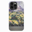 For iPhone 14 Pro Oil Painting Electroplating Leather Phone Case(Iceberg Village) - 1