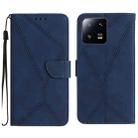 For Xiaomi 13 Stitching Embossed Leather Phone Case(Blue) - 1