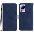 For Xiaomi 13 Lite Stitching Embossed Leather Phone Case(Blue) - 1