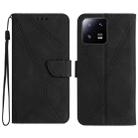 For Xiaomi 13 Pro Stitching Embossed Leather Phone Case(Black) - 1