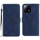 For Xiaomi 13 Pro Stitching Embossed Leather Phone Case(Blue) - 1