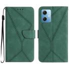 For Xiaomi Redmi Note 12 5G Stitching Embossed Leather Phone Case(Green) - 1