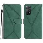 For Redmi Note 12 Pro 4G/5G Stitching Embossed Leather Phone Case(Green) - 1