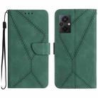 For Xiaomi POCO M5 / M4 5G Stitching Embossed Leather Phone Case(Green) - 1