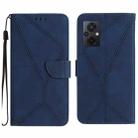 For Xiaomi POCO M5 / M4 5G Stitching Embossed Leather Phone Case(Blue) - 1