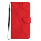 For Xiaomi POCO M5S Stitching Embossed Leather Phone Case(Red) - 2