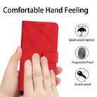 For Xiaomi POCO M5S Stitching Embossed Leather Phone Case(Red) - 6