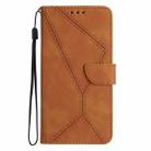 For Xiaomi POCO M5S Stitching Embossed Leather Phone Case(Brown) - 2