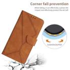 For Xiaomi POCO M5S Stitching Embossed Leather Phone Case(Brown) - 4