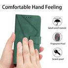 For Xiaomi POCO M5S Stitching Embossed Leather Phone Case(Green) - 6