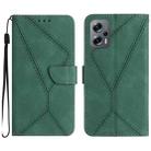 For Xiaomi POCO X4 GT Stitching Embossed Leather Phone Case(Green) - 1