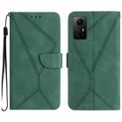 For Xiaomi Redmi Note 12S Stitching Embossed Leather Phone Case(Green) - 1