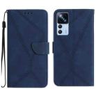 For Xiaomi 12T / 12T Pro Stitching Embossed Leather Phone Case(Blue) - 1