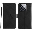 For Xiaomi 14 Pro Stitching Embossed Leather Phone Case(Black) - 1