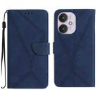 For Xiaomi Redmi 13C 5G Stitching Embossed Leather Phone Case(Blue) - 1