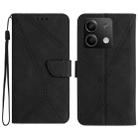 For Xiaomi Redmi Note 13 4G Global Stitching Embossed Leather Phone Case(Black) - 1