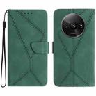 For Xiaomi Redmi A3 Stitching Embossed Leather Phone Case(Green) - 1