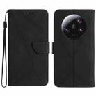 For Xiaomi 14 Ultra Stitching Embossed Leather Phone Case(Black) - 1