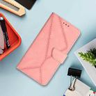 For Xiaomi Redmi 13 4G Global / 5G Global Stitching Embossed Leather Phone Case(Pink) - 2