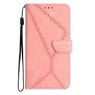 For Redmi Note 12 Pro 5G Stitching Embossed Leather Phone Case(Pink) - 2