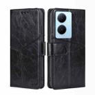 For vivo Y78 Plus 5G Geometric Stitching Leather Phone Case(Black) - 1