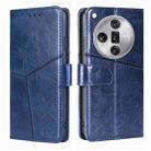 For OPPO Find X7 Ultra 5G Geometric Stitching Leather Phone Case(Blue) - 1