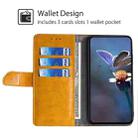 For OPPO A3 Pro 5G India Geometric Stitching Leather Phone Case(Yellow) - 2
