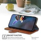 For OPPO A3 5G India Geometric Stitching Leather Phone Case(Light Brown) - 3