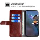 For OPPO A3 5G India Geometric Stitching Leather Phone Case(Dark Brown) - 2