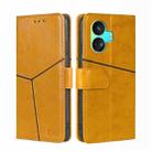 For Realme GT Neo5 SE Geometric Stitching Leather Phone Case(Yellow) - 1