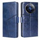 For Realme 12 Pro 5G Geometric Stitching Leather Phone Case(Blue) - 1